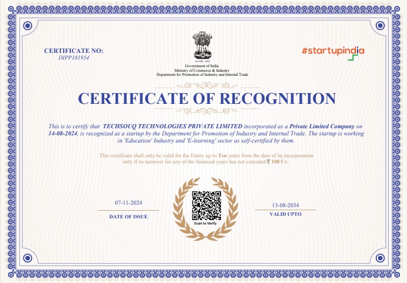 DPIIT certificate